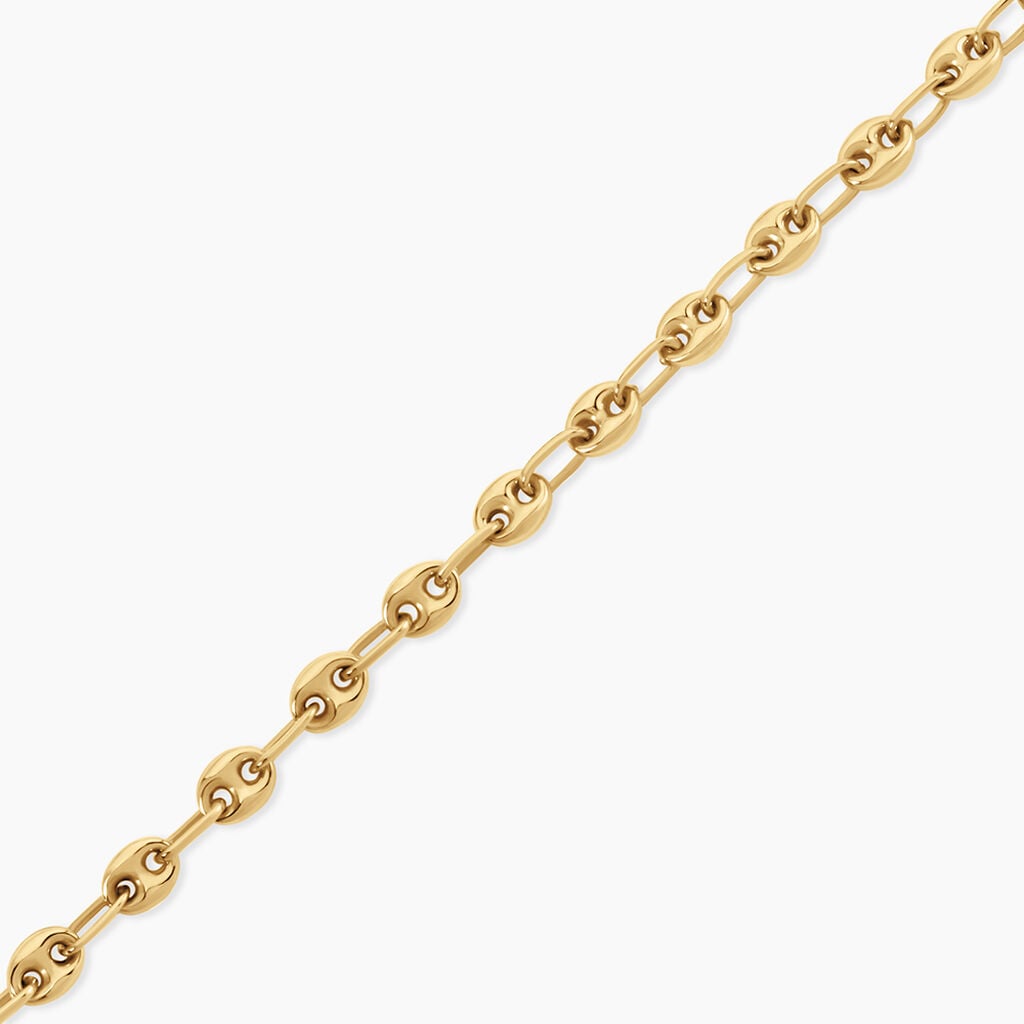 Bracelet Dami Argent Dor&eacute; A L'Or 750/1000 - Bijoux sans pierre Homme | Histoire d&rsquo;Or