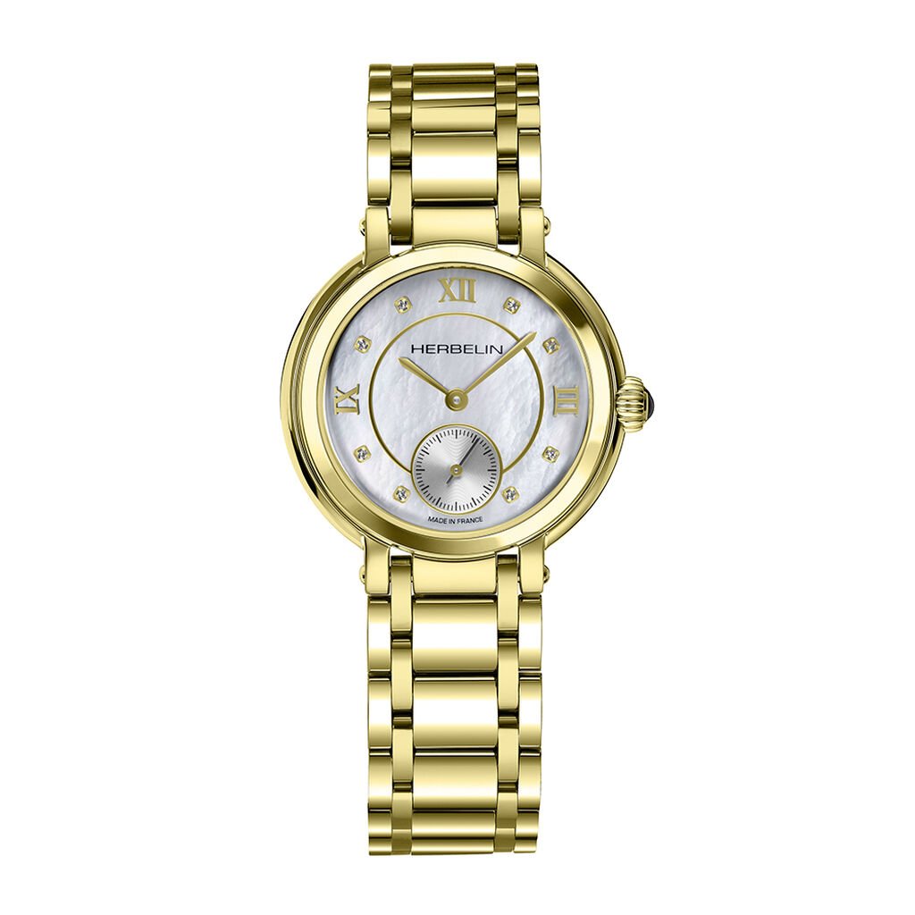 Montre Herbelin Galet Nacre Blanche