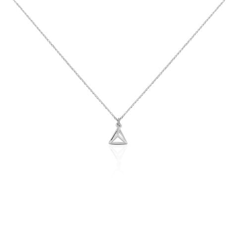 Boucles D'oreilles Puces Cubik Argent Blanc - Colliers fantaisie Femme | Histoire d’Or