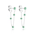 Boucles D'oreilles Pendantes Polka Argent Blanc - Boucles d'oreilles fantaisie Femme | Histoire d&rsquo;Or