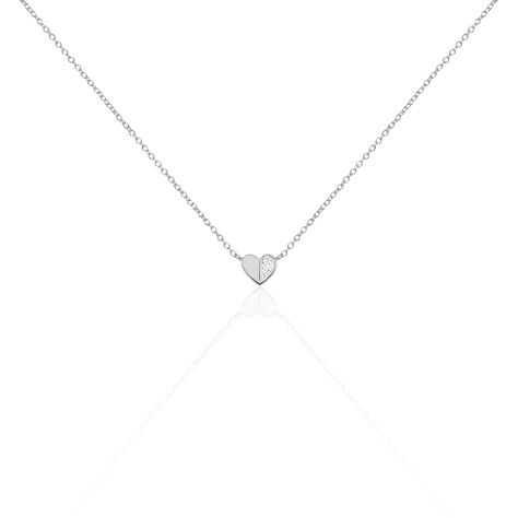 Collier Natacha Argent Blanc Oxyde De Zirconium - Colliers fantaisie Femme | Histoire d’Or