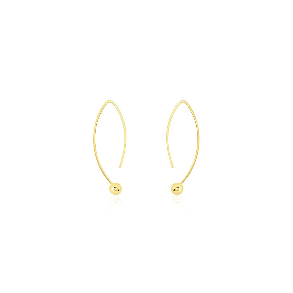 Cr&eacute;oles Helle Amande Or Jaune - Boucles d'oreilles cr&eacute;oles Femme | Histoire d&rsquo;Or