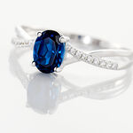 Bague Haissa Or Blanc Topaze Et Oxyde De Zirconium - Bagues solitaires Femme | Histoire d&rsquo;Or