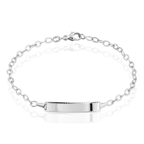 Bracelet Identité Gaspardine Maille Forçat Or Blanc - Bracelets Communion Enfant | Histoire d’Or