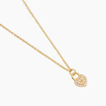 Collier Lucrezio Argent Dor&eacute; A L'Or 750/1000 Oxyde De Zirconium - Bijoux avec pierres Femme | Histoire d&rsquo;Or