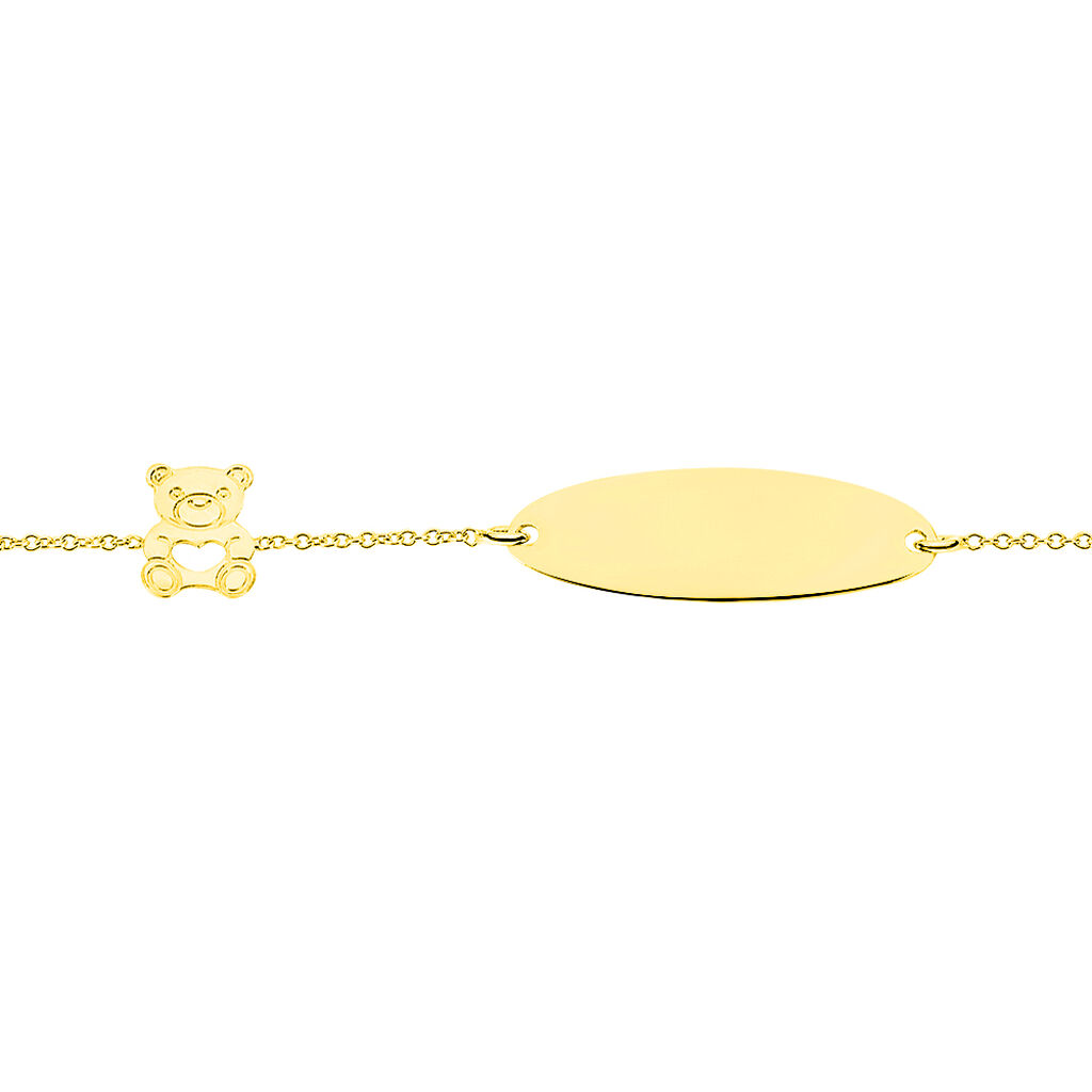 Bracelet Identité Helee Ourson Or Jaune - Bracelets Communion Enfant | Histoire d’Or