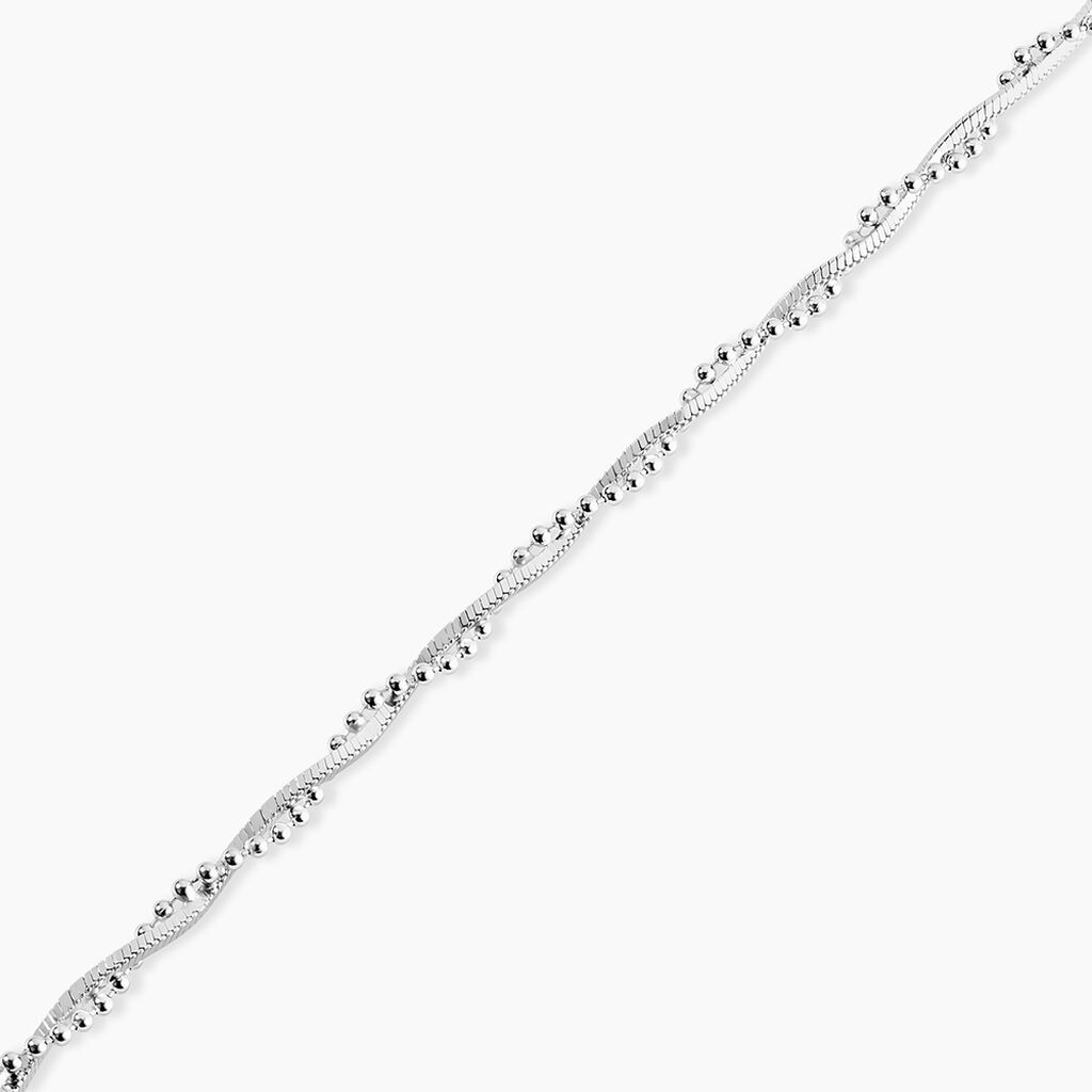 Bracelet Cathel Argent Blanc - Bijoux sans pierre Femme | Histoire d&rsquo;Or