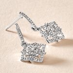 Boucles D'oreilles Pendantes Ros&eacute;e Or Blanc Diamant - Boucles d'oreilles pendantes Femme | Histoire d&rsquo;Or