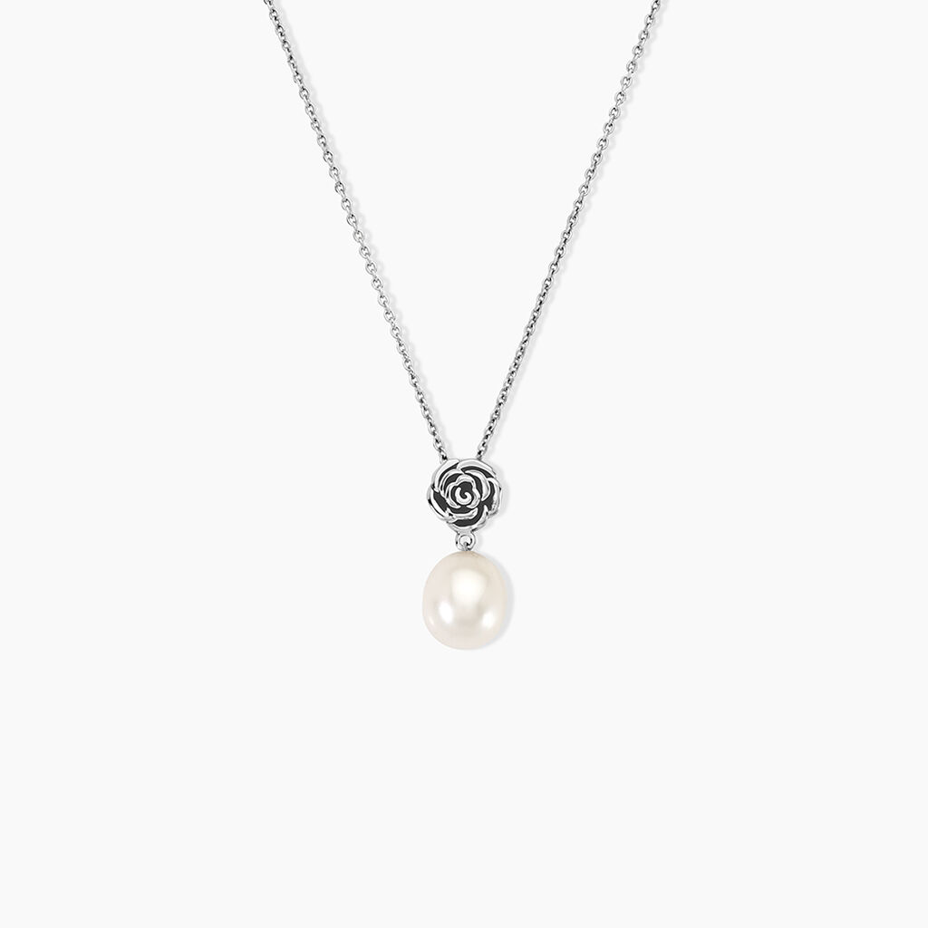 Collier Argent Blanc Perle De Culture - Colliers fantaisie Femme | Histoire d’Or