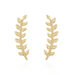 Bijoux D'oreilles Folia Plaqué Or Jaune - Boucles d'Oreilles Plume Femme | Histoire d’Or