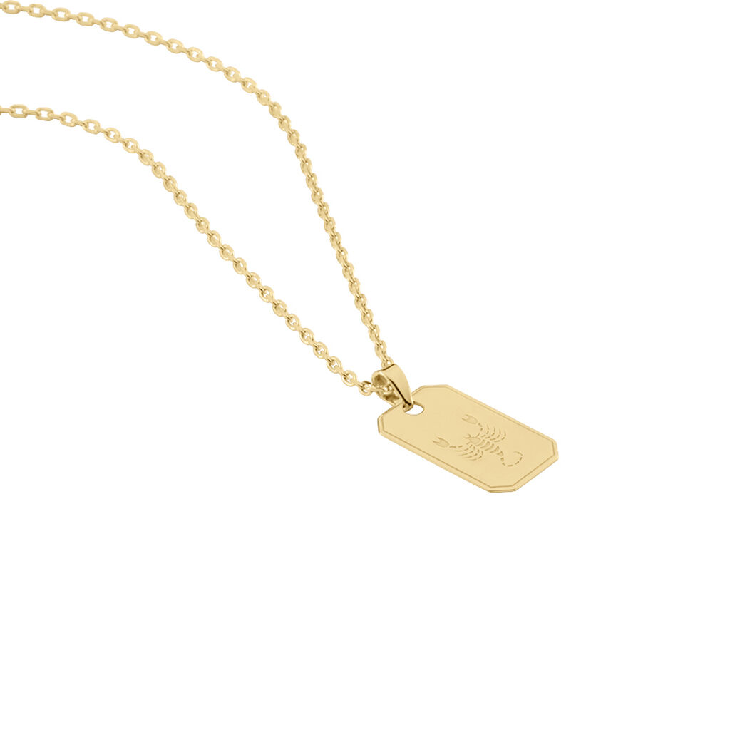 Collier Plaqu&eacute; Or Quintien - Colliers Zodiaque Homme | Histoire d&rsquo;Or