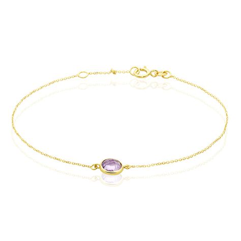 Bracelet Arenale Or Jaune Amethyste - Bracelets Femme | Histoire d’Or