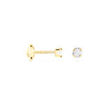 Boucles D'oreilles Puces Pepita Or Jaune Oxyde De Zirconium - Clous d'oreilles Famille | Histoire d&rsquo;Or