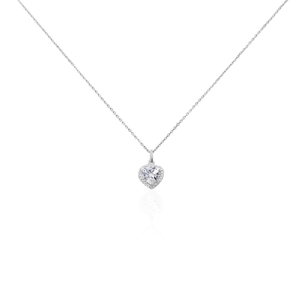 Collier Dari Or Blanc Oxyde De Zirconium - Colliers Femme | Histoire d’Or