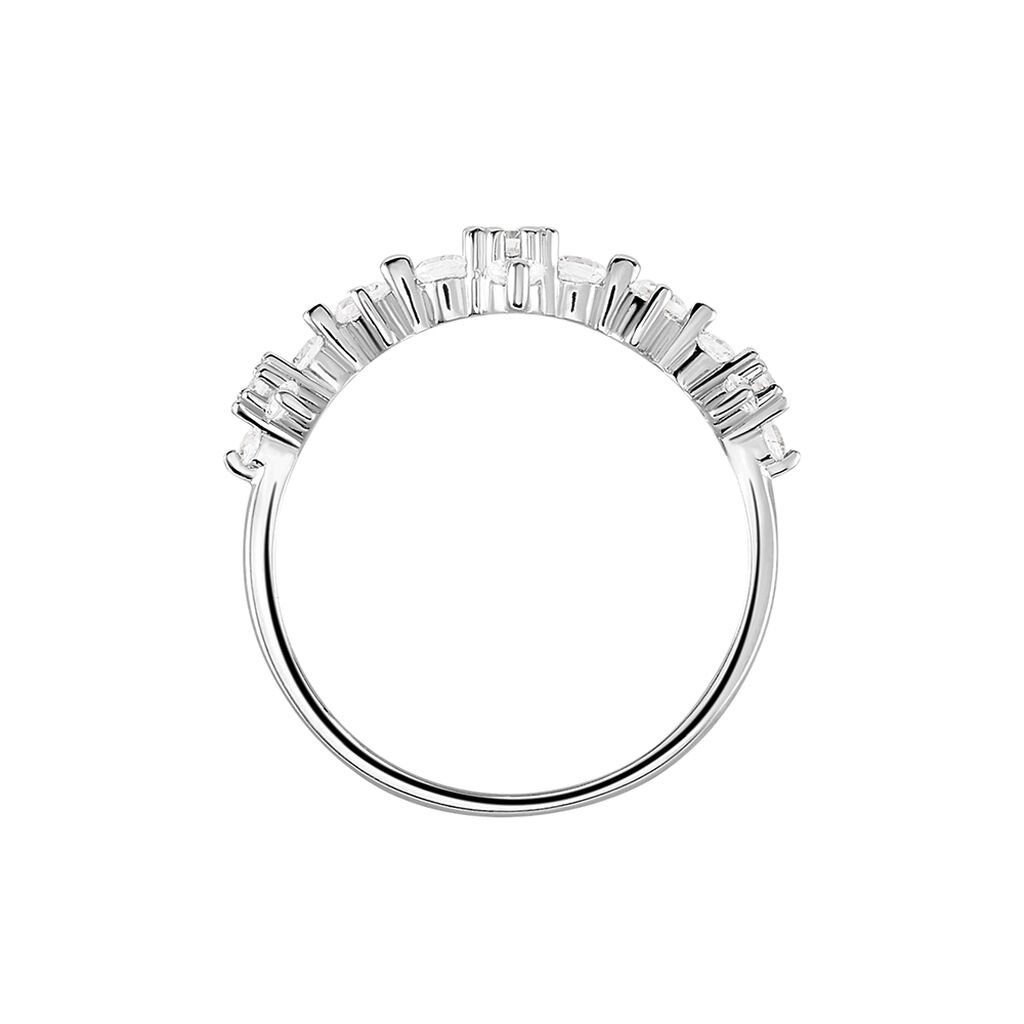 Bague Midnight Flower Argent Blanc Oxyde De Zirconium - Bagues avec pierre Femme | Histoire d&rsquo;Or