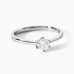 Bague Athena Platine Blanc Diamant - Bagues solitaires Femme | Histoire d&rsquo;Or