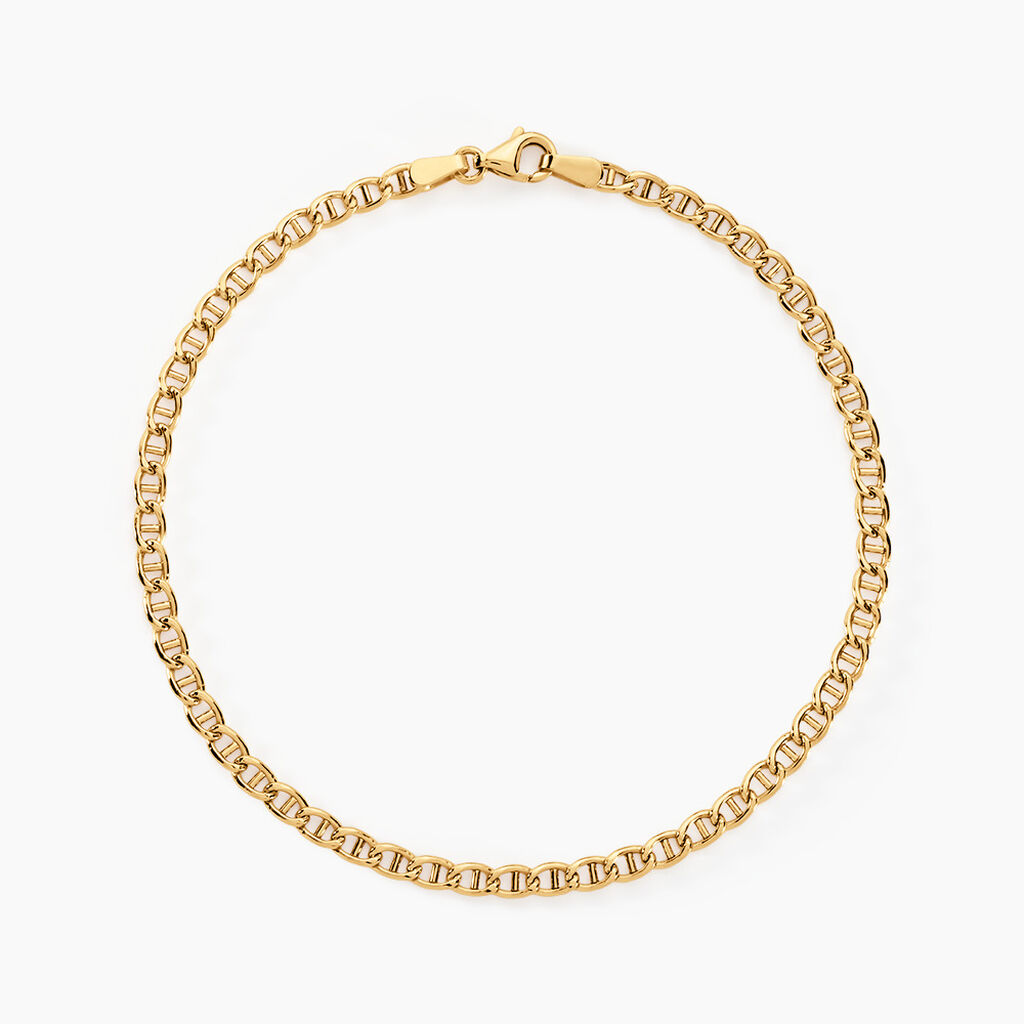 Bracelet Or Jaune Capucin Maille Marine - Bracelets cha&icirc;ne Femme | Histoire d&rsquo;Or