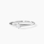 Bague Solitaire Natalia Or Blanc Diamant - Bagues solitaires Femme | Histoire d&rsquo;Or