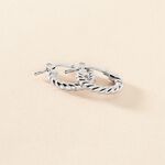 Cr&eacute;oles Appolina Argent Blanc - Boucles d'oreilles cr&eacute;oles Femme | Histoire d&rsquo;Or