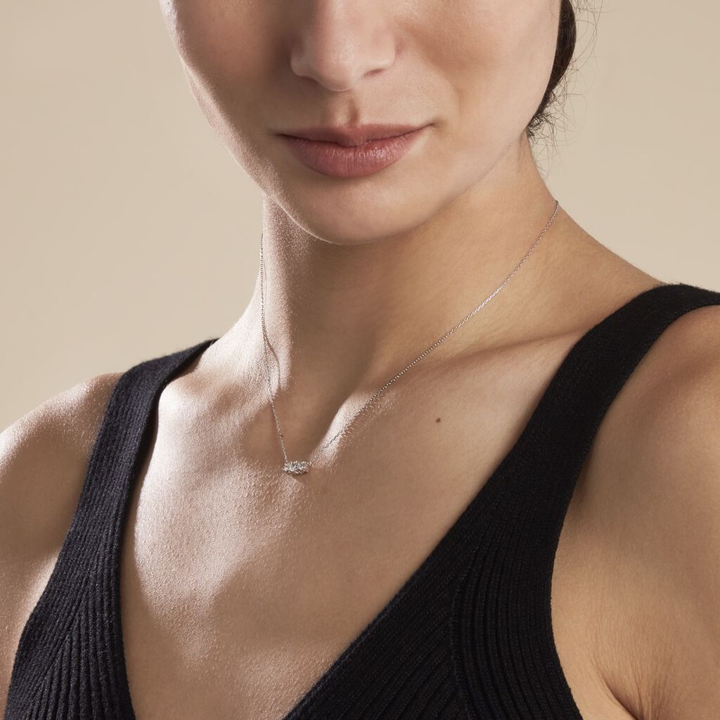 Collier Or Blanc Sabine Diamants - Colliers Femme | Histoire d’Or