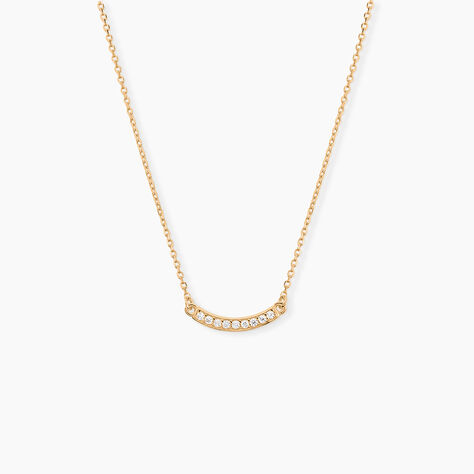 Collier Plaqu&eacute; Or Kumb Oxydes De Zirconium - Colliers fantaisie Femme | Histoire d&rsquo;Or