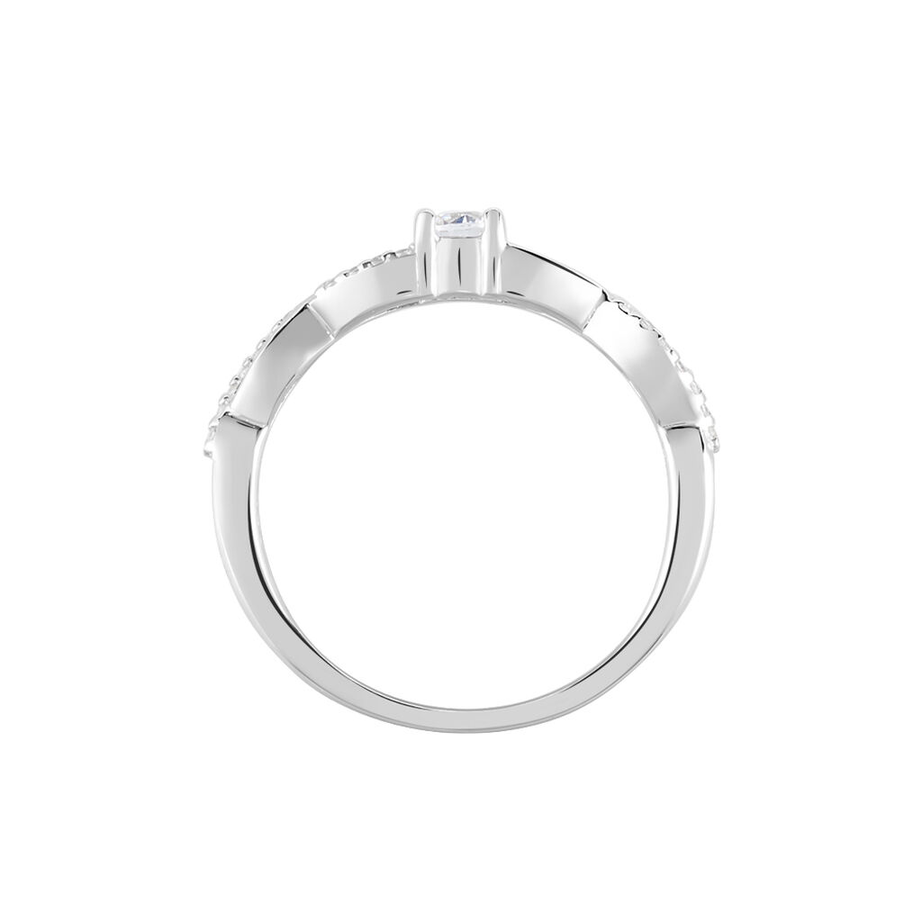Bague Phoebus Argent Blanc Oxyde De Zirconium - Bagues solitaires Femme | Histoire d’Or