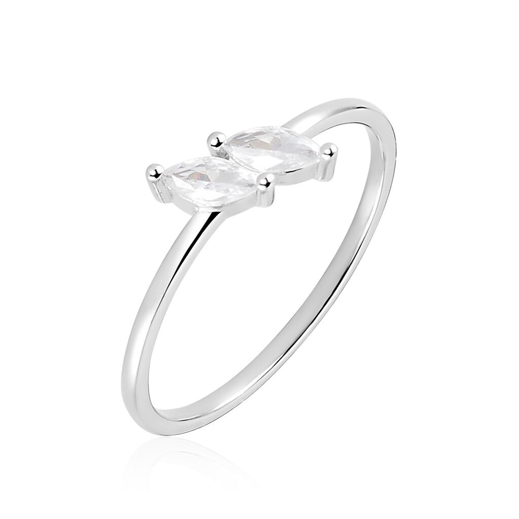 Bague Winter Sweetness Argent Blanc Oxyde De Zirconium - Bagues avec pierre Femme | Histoire d&rsquo;Or