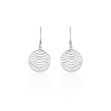 Boucles D'oreilles Pendantes Naelia Argent Blanc - Boucles d'oreilles fantaisie Femme | Histoire d’Or