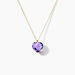 Collier Ludmille Or Jaune Amethyste - Colliers Coeur Femme | Histoire d’Or