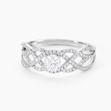 Bague Solitaire Kendra Or Blanc Diamant - Bagues solitaires Femme | Histoire d&rsquo;Or