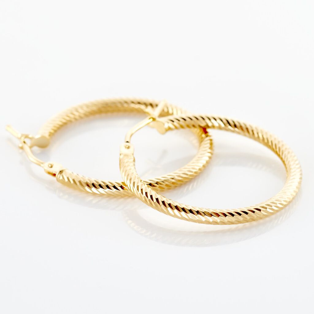 Créoles Merraine Or Jaune - Boucles d'oreilles créoles Femme | Histoire d’Or