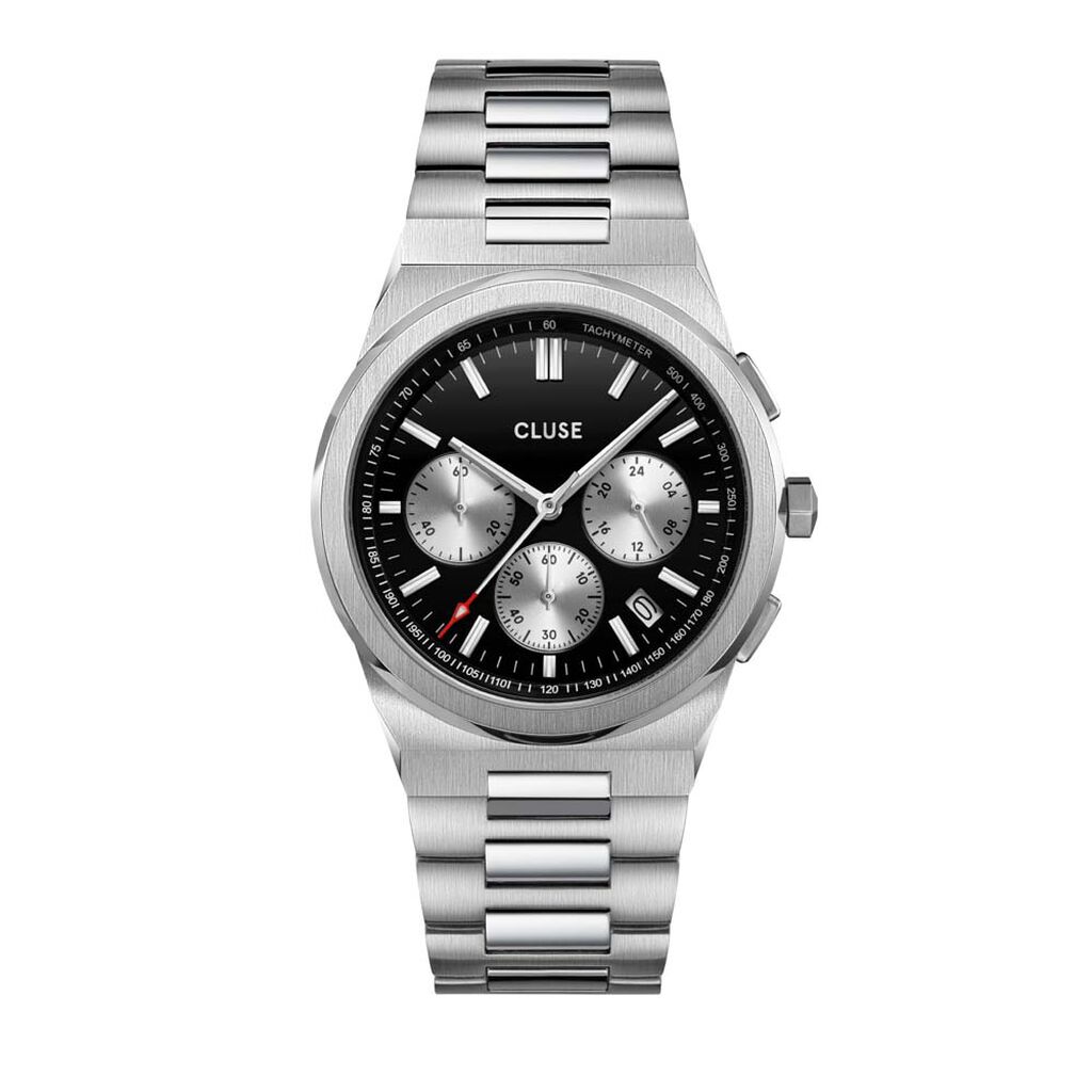 Montre Cluse Vigoureux Chrono Noir - Montres Homme | Histoire d’Or