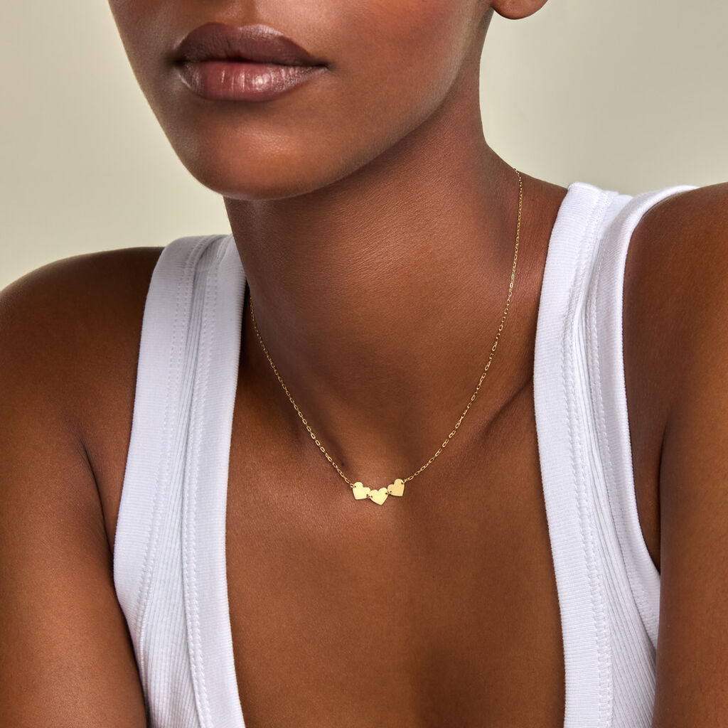 Collier Lova Argent Dor&eacute; A L'Or 750/1000 - Cadeaux de naissance Femme | Histoire d&rsquo;Or