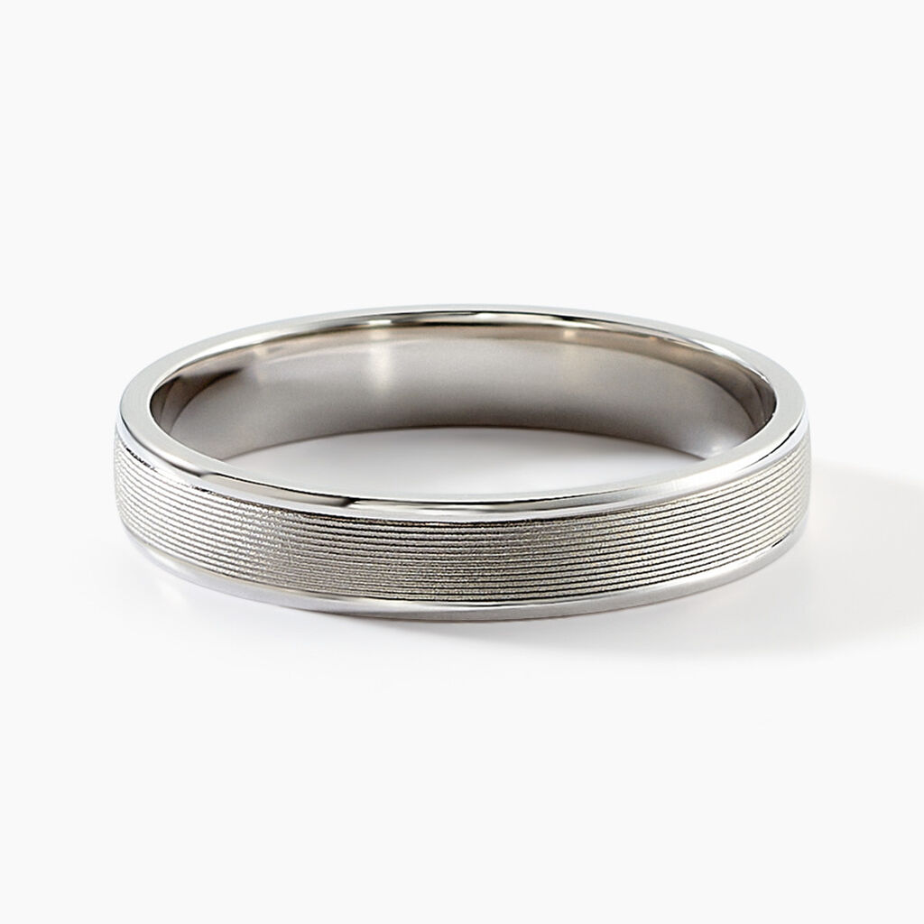 Alliance Padarge Palladium Blanc Ruban - Alliances Unisex | Histoire d&rsquo;Or