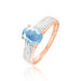 Bague Crista Or Rose Topaze Et Diamant