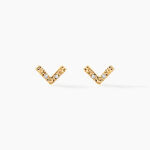 Boucles D'oreilles Puces Undine Or Jaune Diamant - Clous d'oreilles Femme | Histoire d&rsquo;Or