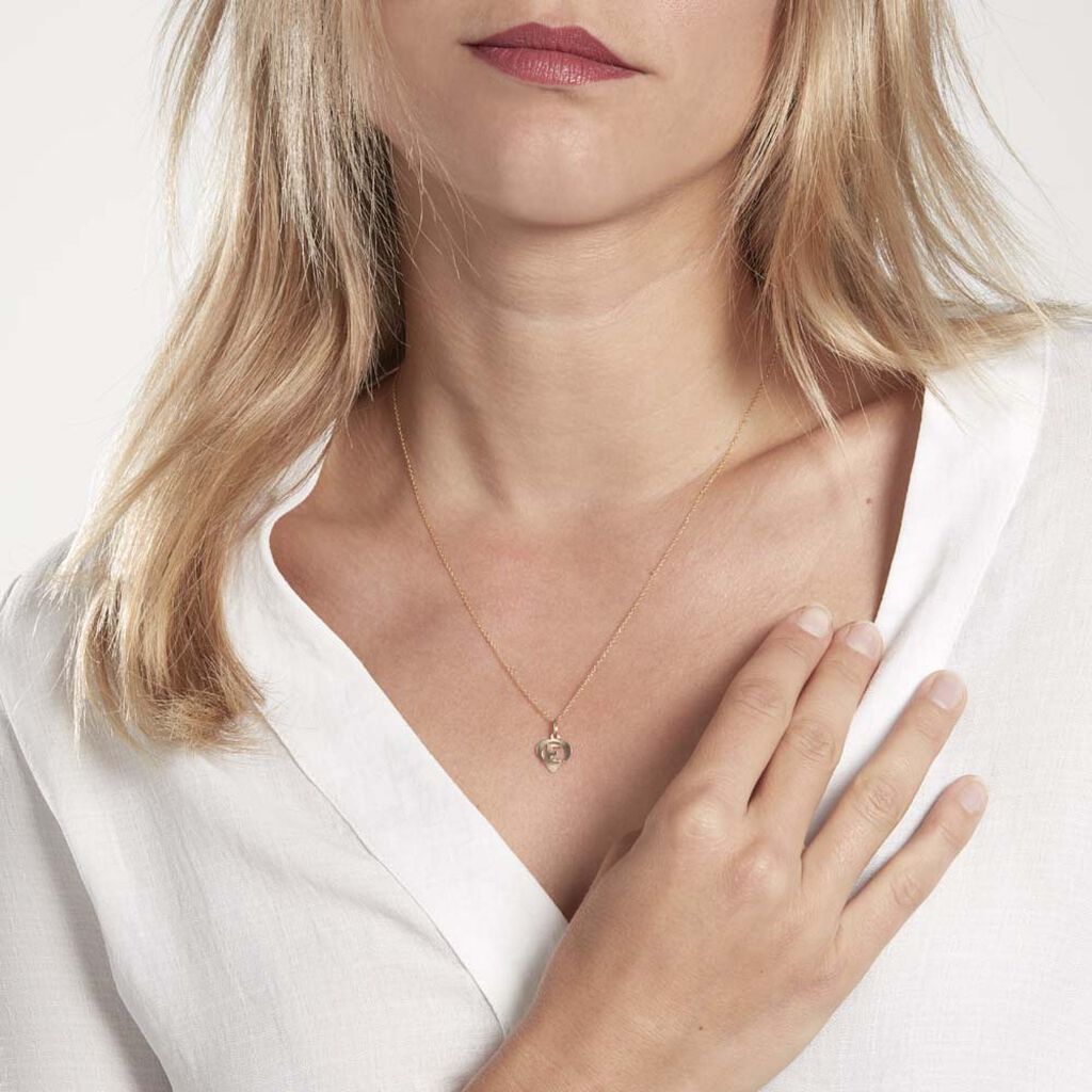 Pendentif Eudocie Coeur Lettre Or Jaune - Pendentifs Femme | Histoire d’Or