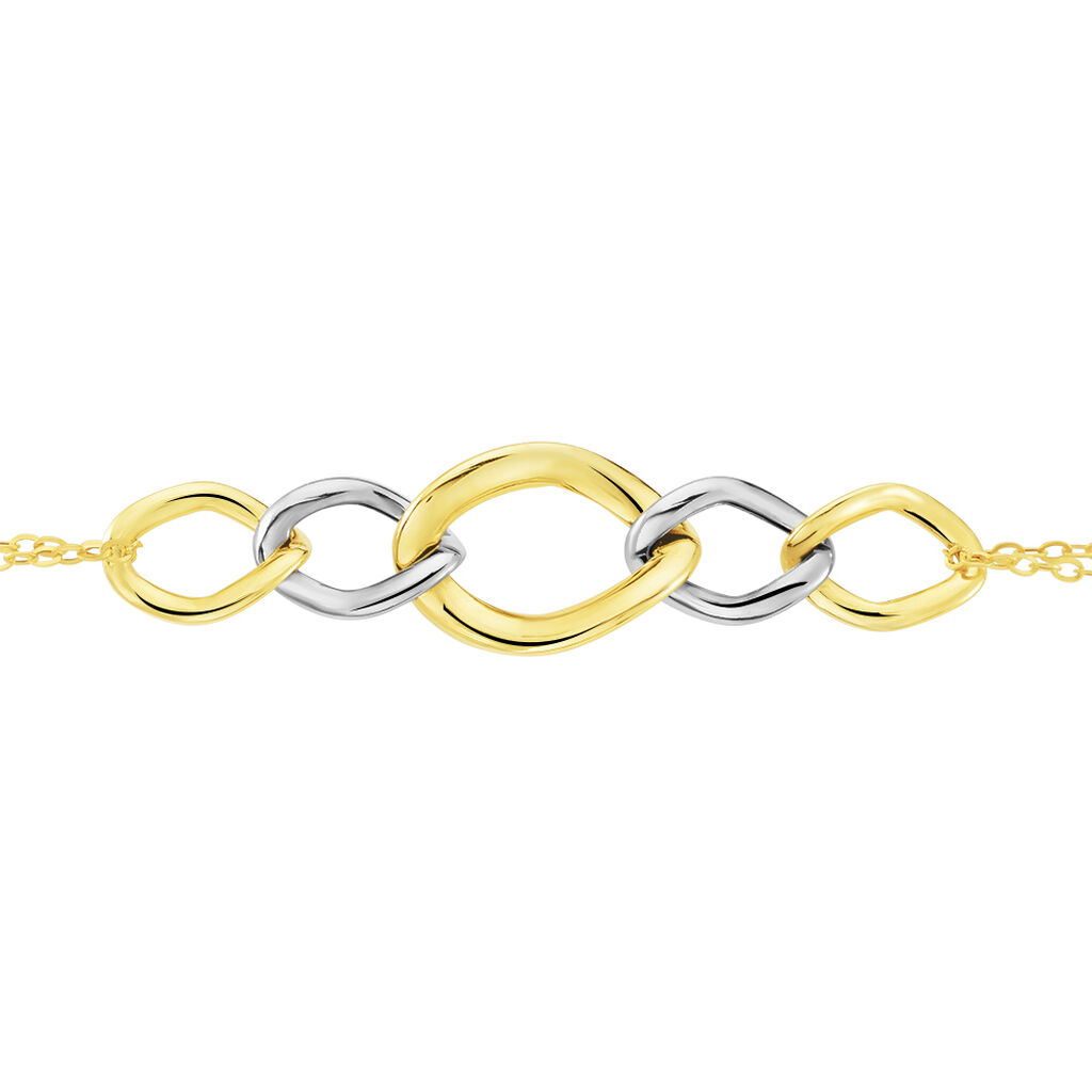 Bracelet Or Bicolore Acanthus - Bracelets chaîne Femme | Histoire d’Or