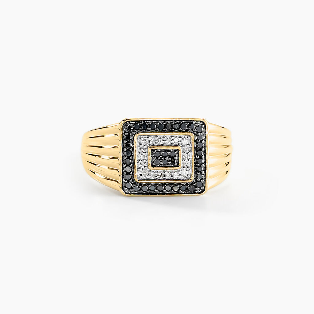 Chevalière Luukas Or Jaune Diamant - Chevalières Homme | Histoire d’Or