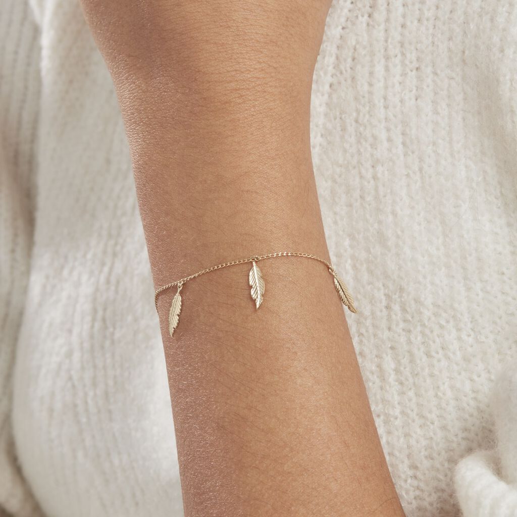 Bracelet Indian Nature Feuilles Or Jaune - Bracelets Femme | Histoire d’Or