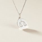 Pendentif Zodiaque Rond Argent Blanc - Pendentifs Zodiaque Famille | Histoire d&rsquo;Or