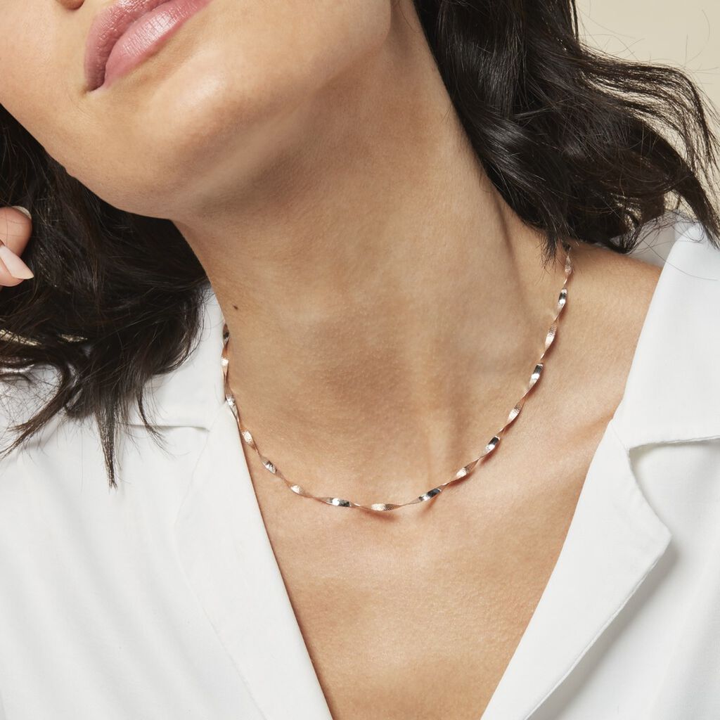 Collier Izar Torsadee Or Bicolore - Chaines Femme | Histoire d’Or