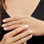Bague Shahar Argent Rose Oxyde De Zirconium - Bagues solitaires Femme | Histoire d&rsquo;Or