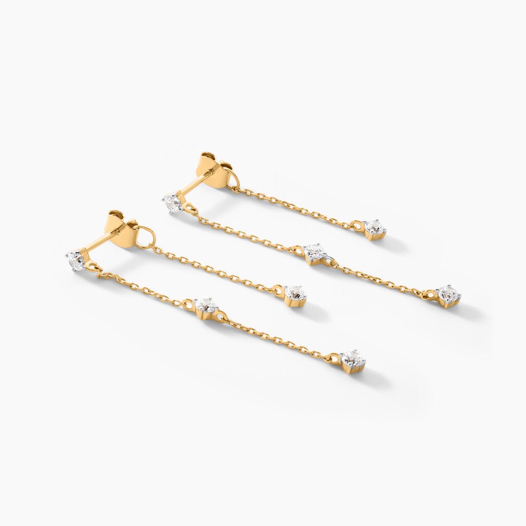 Bijoux D'oreilles Or Jaune Eclat D'etoile Oxyde De Zirconium - Ear cuffs Femme | Histoire d’Or