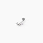 Piercing Ederra Or Blanc Oxyde De Zirconium - Piercings d'oreilles Femme | Histoire d&rsquo;Or