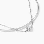 Bracelet Jonc Ruth Argent Blanc Oxyde De Zirconium - Bracelets joncs Femme | Histoire d&rsquo;Or