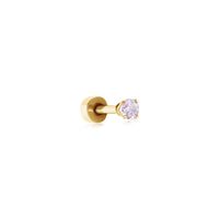 Piercing D'oreilles Unitaire Acier Doré Piia Oxyde De Zirconium