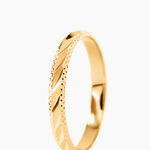 Alliance Facetee Demi Jonc Classique Or Jaune - Alliances Unisex | Histoire d&rsquo;Or