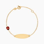 Bracelet Identit&eacute; Holden Coccinelle Or Jaune - Bracelets Communion Enfant | Histoire d&rsquo;Or