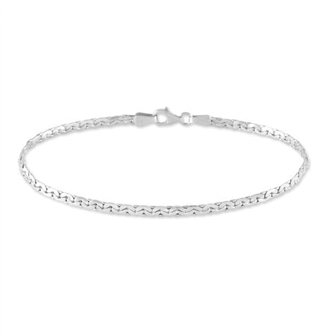 Bracelet Ivy Maille Haricot Or Blanc - Bracelets chaîne Femme | Histoire d’Or